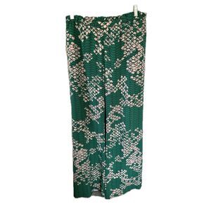 Manuhealii Hawaii Hawaiian Naheka Collection Garden Green Soho Elastic Pants L